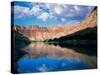 Colorado River and Canyon Walls at Sunrise, Colorado Plateau, Canyonlands National Park, Utah, USA-Scott T. Smith-Stretched Canvas