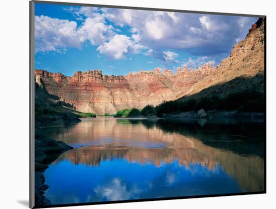 Colorado River and Canyon Walls at Sunrise, Colorado Plateau, Canyonlands National Park, Utah, USA-Scott T. Smith-Mounted Photographic Print