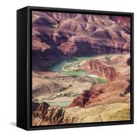 Colorado River as Seen from the Lipan Point, Grand Canyon National Park, Arizona, Usa-Rainer Mirau-Framed Stretched Canvas
