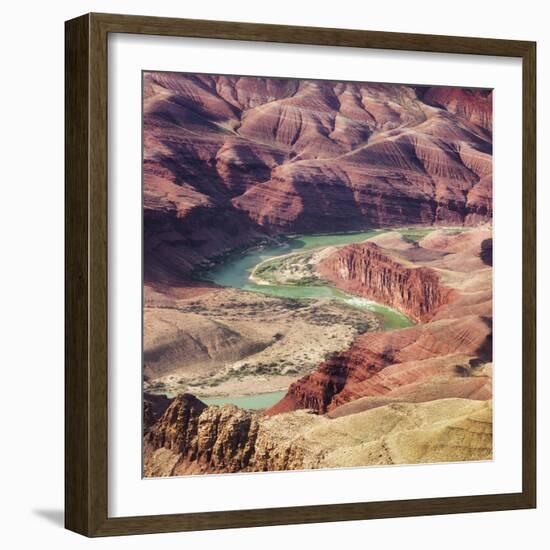 Colorado River as Seen from the Lipan Point, Grand Canyon National Park, Arizona, Usa-Rainer Mirau-Framed Photographic Print