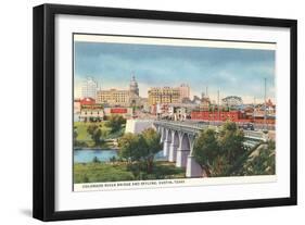 Colorado River Bridge and Austin, Texas Skyline-null-Framed Art Print