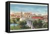 Colorado River Bridge and Austin, Texas Skyline-null-Framed Stretched Canvas