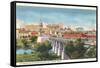 Colorado River Bridge and Austin, Texas Skyline-null-Framed Stretched Canvas