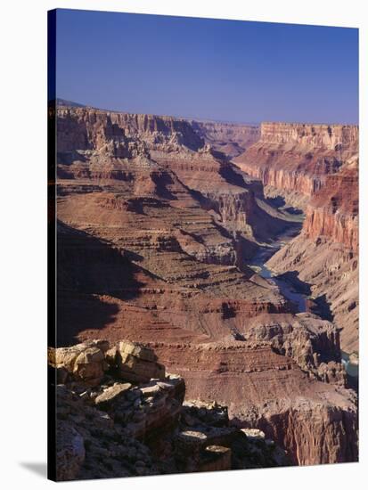 Colorado River Flowing Thru Marble Canyon, Grand Canyon NP, Arizona-Greg Probst-Stretched Canvas