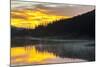 Colorado, Rocky Mountain National Park. Foggy Sunrise on Poudre Lake-Jaynes Gallery-Mounted Photographic Print