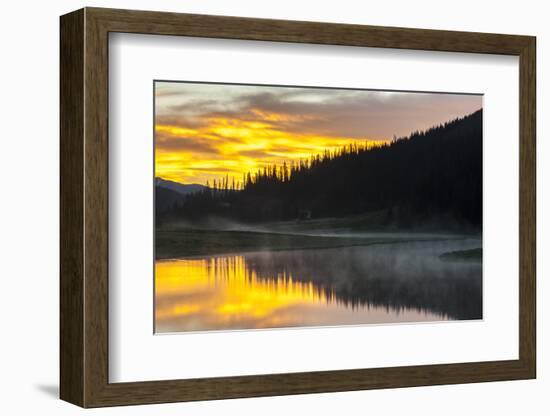 Colorado, Rocky Mountain National Park. Foggy Sunrise on Poudre Lake-Jaynes Gallery-Framed Photographic Print