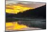 Colorado, Rocky Mountain National Park. Foggy Sunrise on Poudre Lake-Jaynes Gallery-Mounted Photographic Print