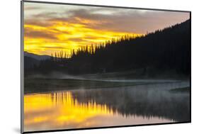 Colorado, Rocky Mountain National Park. Foggy Sunrise on Poudre Lake-Jaynes Gallery-Mounted Photographic Print