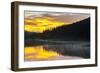 Colorado, Rocky Mountain National Park. Foggy Sunrise on Poudre Lake-Jaynes Gallery-Framed Photographic Print
