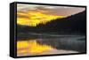 Colorado, Rocky Mountain National Park. Foggy Sunrise on Poudre Lake-Jaynes Gallery-Framed Stretched Canvas