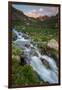 Colorado, Rocky Mountain Sunset in American Basin with Stream and Alpine Wildflowers-Judith Zimmerman-Framed Photographic Print