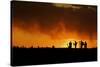 Colorado, San Juan Mountains. Silhouette of Photographers at Sunset-Jaynes Gallery-Stretched Canvas