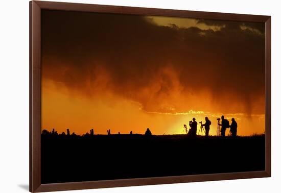 Colorado, San Juan Mountains. Silhouette of Photographers at Sunset-Jaynes Gallery-Framed Photographic Print