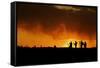 Colorado, San Juan Mountains. Silhouette of Photographers at Sunset-Jaynes Gallery-Framed Stretched Canvas