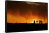 Colorado, San Juan Mountains. Silhouette of Photographers at Sunset-Jaynes Gallery-Framed Stretched Canvas