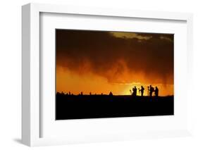 Colorado, San Juan Mountains. Silhouette of Photographers at Sunset-Jaynes Gallery-Framed Photographic Print