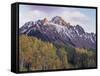 Colorado, San Juan Mts, Fall Colors of Aspen Trees and Mount Sneffels-Christopher Talbot Frank-Framed Stretched Canvas