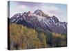 Colorado, San Juan Mts, Fall Colors of Aspen Trees and Mount Sneffels-Christopher Talbot Frank-Stretched Canvas