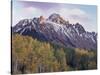 Colorado, San Juan Mts, Fall Colors of Aspen Trees and Mount Sneffels-Christopher Talbot Frank-Stretched Canvas