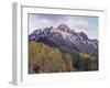 Colorado, San Juan Mts, Fall Colors of Aspen Trees and Mount Sneffels-Christopher Talbot Frank-Framed Premium Photographic Print