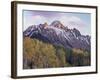 Colorado, San Juan Mts, Fall Colors of Aspen Trees and Mount Sneffels-Christopher Talbot Frank-Framed Photographic Print