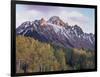 Colorado, San Juan Mts, Fall Colors of Aspen Trees and Mount Sneffels-Christopher Talbot Frank-Framed Photographic Print