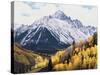 Colorado, San Juan Mts, Fall Colors of Aspens Below Mount Sneffels-Christopher Talbot Frank-Stretched Canvas