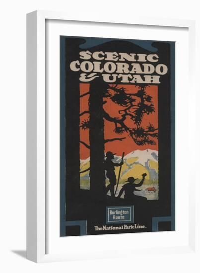 Colorado - Scenic Colorado & Utah Travel Poster-Lantern Press-Framed Art Print