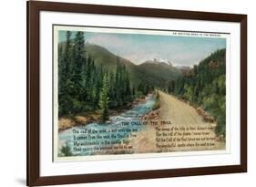 Colorado - Scenic Road in the Rocky Mountains, Poem-Lantern Press-Framed Premium Giclee Print