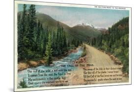 Colorado - Scenic Road in the Rocky Mountains, Poem-Lantern Press-Mounted Premium Giclee Print