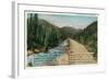 Colorado - Scenic Road in the Rocky Mountains, Poem-Lantern Press-Framed Art Print