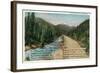 Colorado - Scenic Road in the Rocky Mountains, Poem-Lantern Press-Framed Art Print