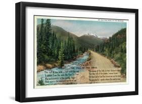 Colorado - Scenic Road in the Rocky Mountains, Poem-Lantern Press-Framed Art Print