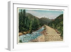 Colorado - Scenic Road in the Rocky Mountains, Poem-Lantern Press-Framed Art Print