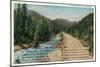 Colorado - Scenic Road in the Rocky Mountains, Poem-Lantern Press-Mounted Art Print