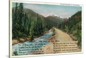 Colorado - Scenic Road in the Rocky Mountains, Poem-Lantern Press-Stretched Canvas