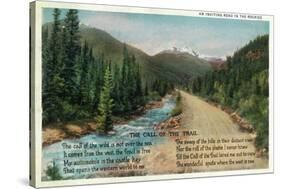 Colorado - Scenic Road in the Rocky Mountains, Poem-Lantern Press-Stretched Canvas