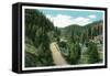 Colorado, Scenic View of Bear Creek Canyon and Highway-Lantern Press-Framed Stretched Canvas