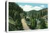 Colorado, Scenic View of Bear Creek Canyon and Highway-Lantern Press-Stretched Canvas