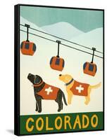 Colorado Ski Patrol-Stephen Huneck-Framed Stretched Canvas