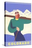 Colorado Ski-null-Stretched Canvas