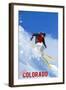 Colorado - Skier-Lantern Press-Framed Art Print