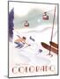 Colorado Skiing-Martin Wickstrom-Mounted Giclee Print