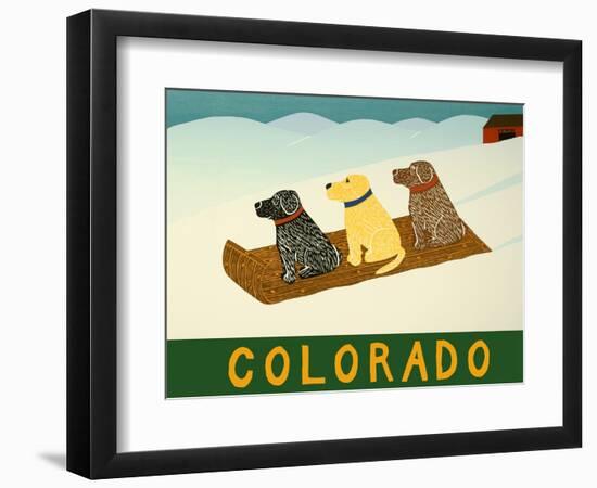 Colorado Sled Dogs-Stephen Huneck-Framed Giclee Print