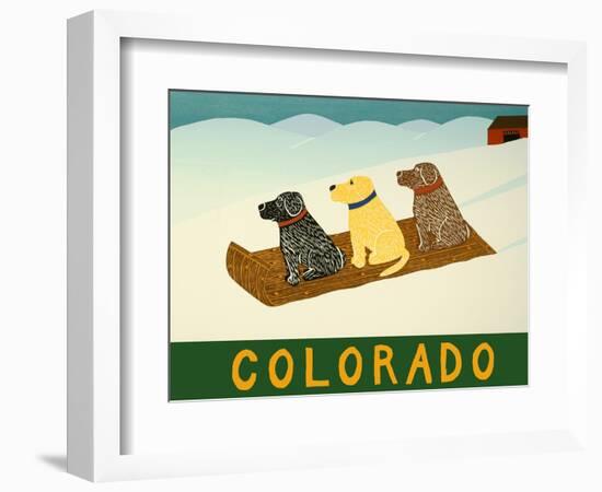 Colorado Sled Dogs-Stephen Huneck-Framed Giclee Print