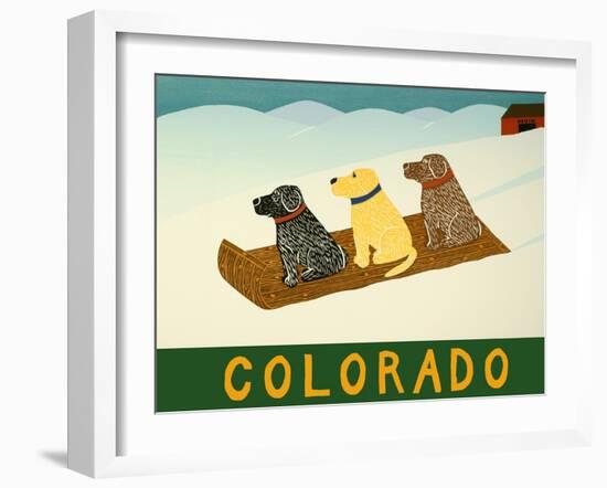 Colorado Sled Dogs-Stephen Huneck-Framed Giclee Print