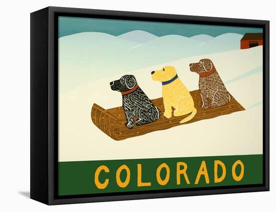 Colorado Sled Dogs-Stephen Huneck-Framed Stretched Canvas