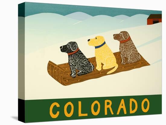 Colorado Sled Dogs-Stephen Huneck-Stretched Canvas