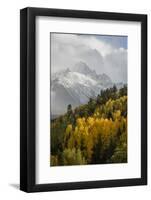 Colorado, Sneffels Range. Snow Clouds over Mt Sneffels at Sunset-Don Grall-Framed Photographic Print