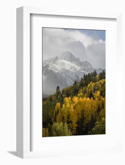 Colorado, Sneffels Range. Snow Clouds over Mt Sneffels at Sunset-Don Grall-Framed Photographic Print